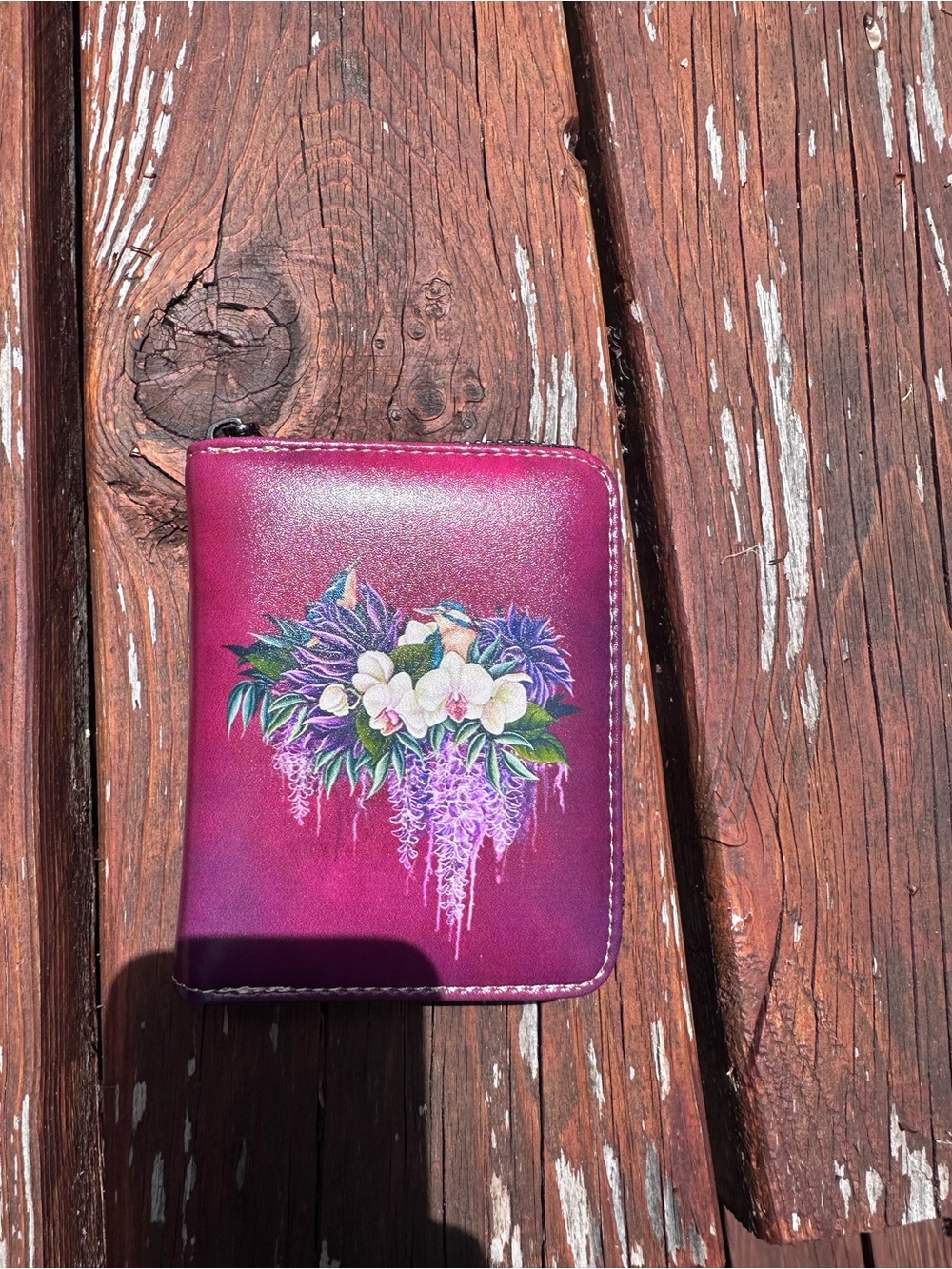 Floral Zip Wallet - Purple Garden Print